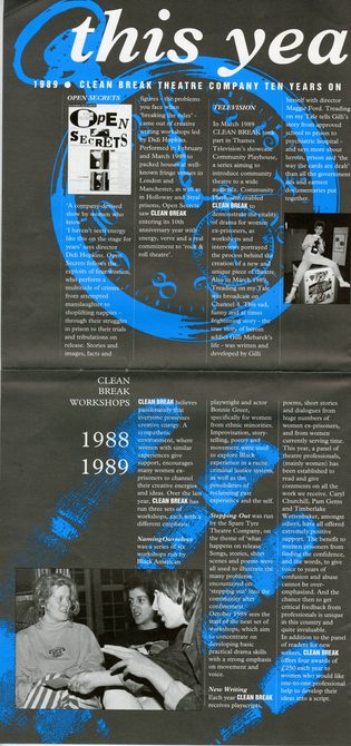 A scan of a Clean Break leaflet which is in our archive collection.