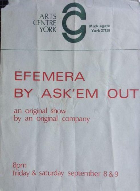 A photo of the Efemera play script from our Clean Break archive collection.
