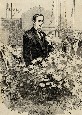 A newspaper illustration of our opening ceremony in November 1894 indicates William Rogers’ vital role in proceedings: he is the only guest on view given a name.