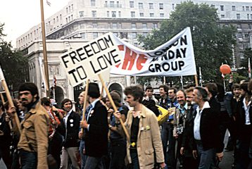 People marching for homosexual rites