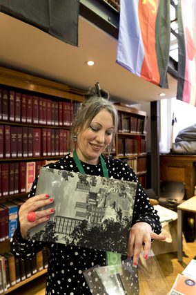 Dr Michelle Johansen in the library