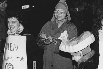 An image from the Amanda Sebestyen Archive, on a march for women's liberation.