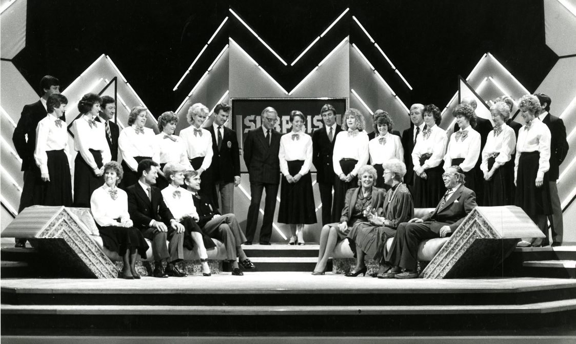 Peggy Spencer and her dancers performing on Surprise Surprise with Cilla Black.