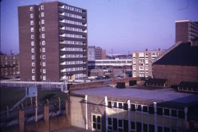 Archive photograph of blocks of flats